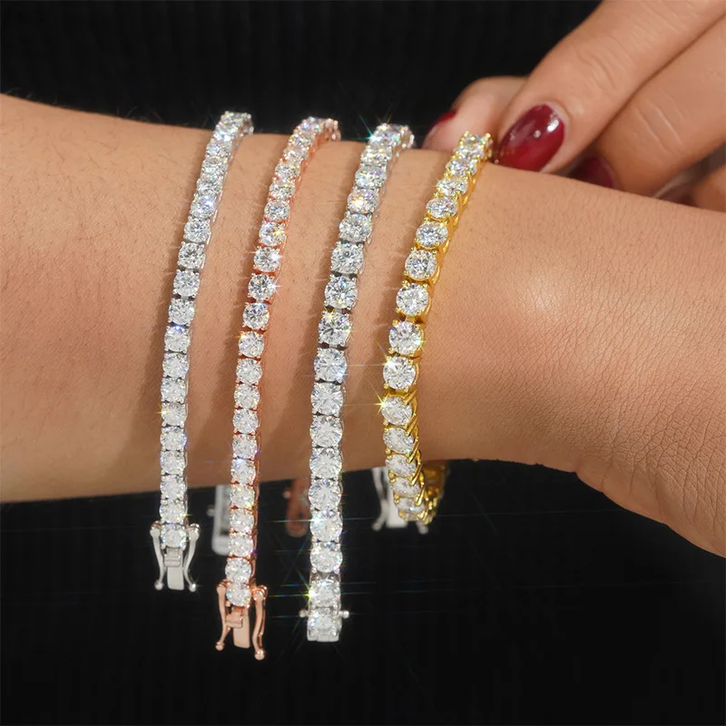 Rose Gold Eternal Spark Moissanite Tennis Bracelet
