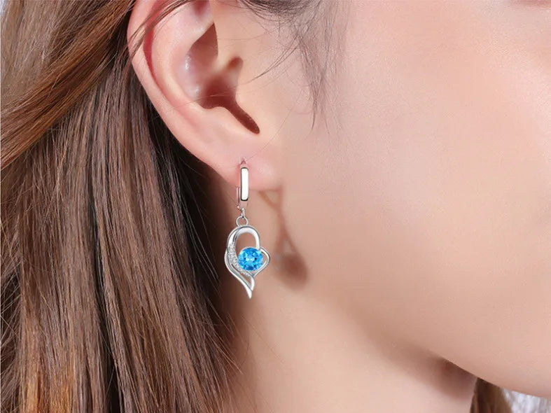 Ocean Breeze Crystal Drop Earrings