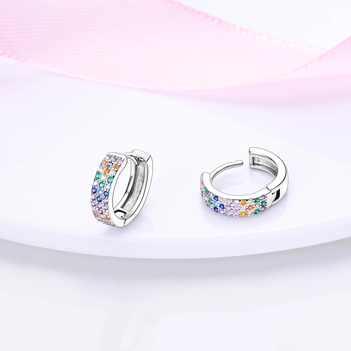 Spectrum Shine Silver Earring