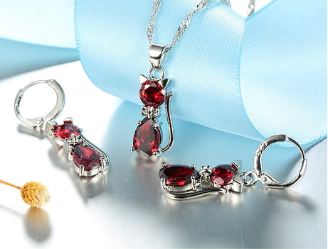 Sparkling Kitty Jewelry Set