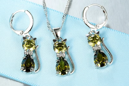 Sparkling Kitty Jewelry Set