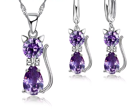 Sparkling Kitty Jewelry Set