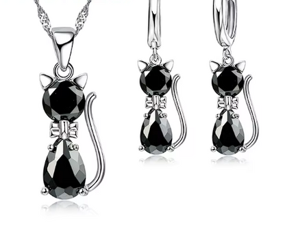 Sparkling Kitty Jewelry Set