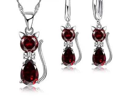 Sparkling Kitty Jewelry Set