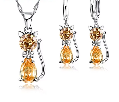 Sparkling Kitty Jewelry Set