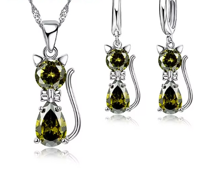 Sparkling Kitty Jewelry Set