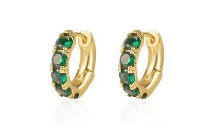 Emerald Radiance Hoop Earrings